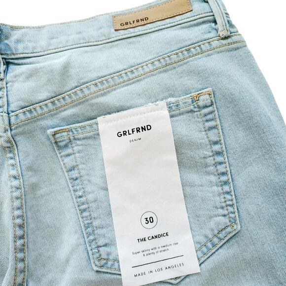 GRLFRND The Candice distressed super skinny mid rise jeans in Hey Jude Sz 30 NEW - Picture 7 of 9